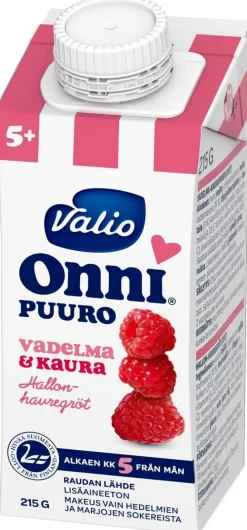 VALIO ONNI VADELMA-KAURAPUURO UHT 215 G