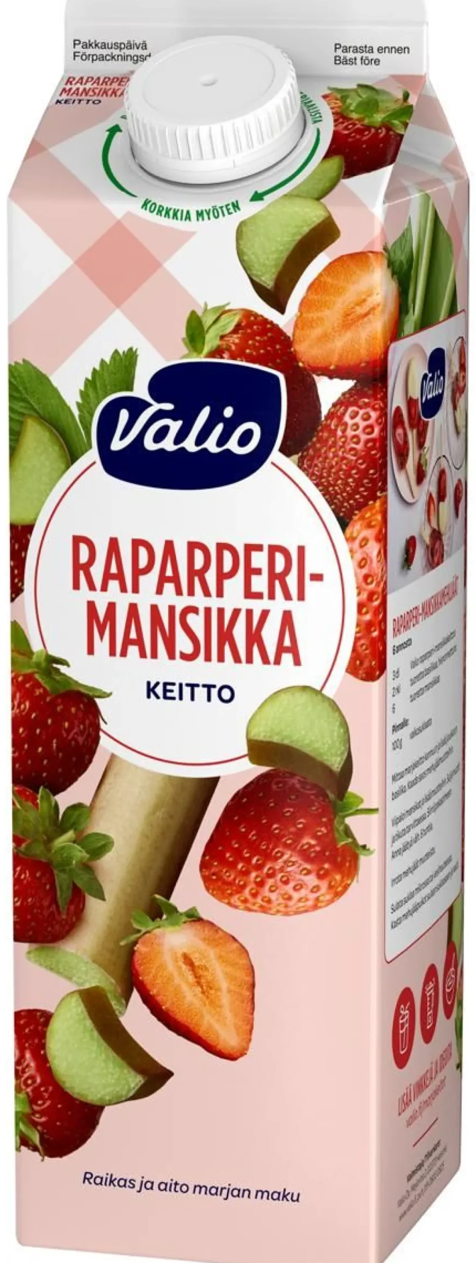 VALIO RAPARPERI-MANSIKKAKEITTO 1KG