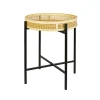 VALLEY PÖYTÄ PYÖREÄ RATTAN METALLIJALKA 40X42