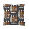 VALLILA KORISTETYYNYNPÄÄLLINEN JAFFA 43X43CM HARMAA-ORANSSI