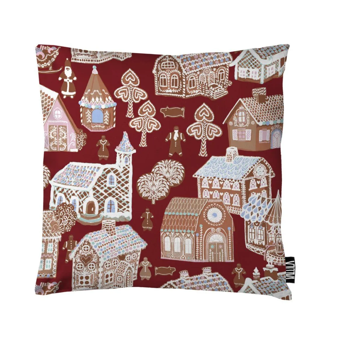VALLILA KORISTETYYNYNPÄÄLLINEN PIPARIKYLÄ 43X43CN PUNAINEN