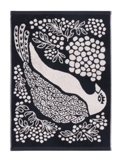 VALLILA KÄSIPYYHE VISERRYS 50X70CM MUSTA-VALK.