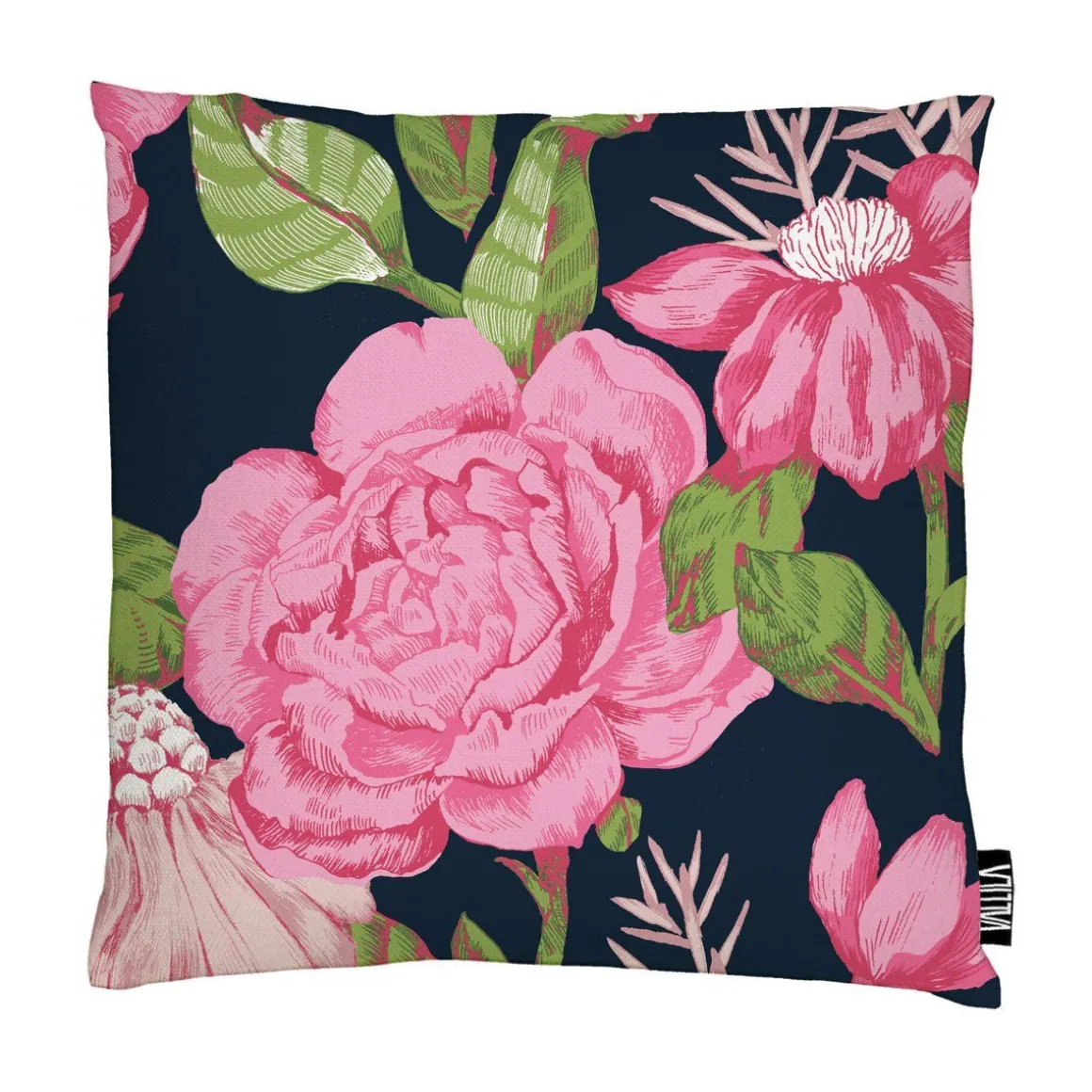 VALLILA KORISTETYYNYNPÄÄLLINEN SYDÄNKUKKA 43X43CN VIHREÄ