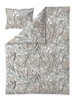 VALLILA PUSSILAKANASETTI LEHTISADE 150X210+50X60CM BEIGE