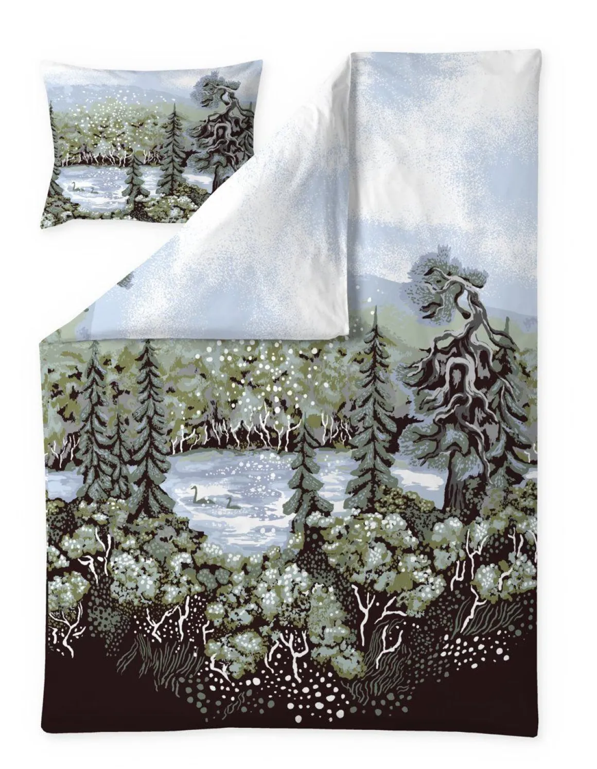 VALLILA PUSSILAKANASETTI MUONIO 150V 150X210CM SINI-VIHREÄ