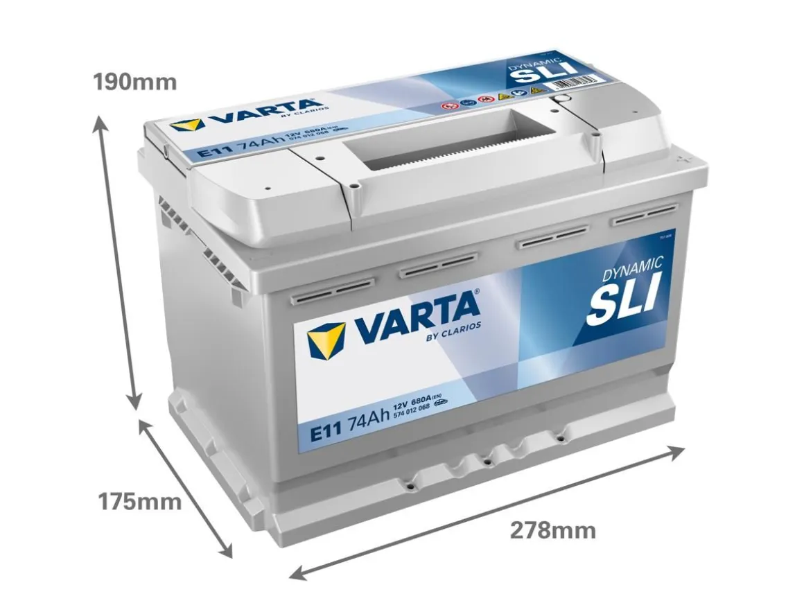 VARTA DYNAMIC SLI KÄYNNISTYSAKKU 74AH 278X175X190MM -/+ 680A