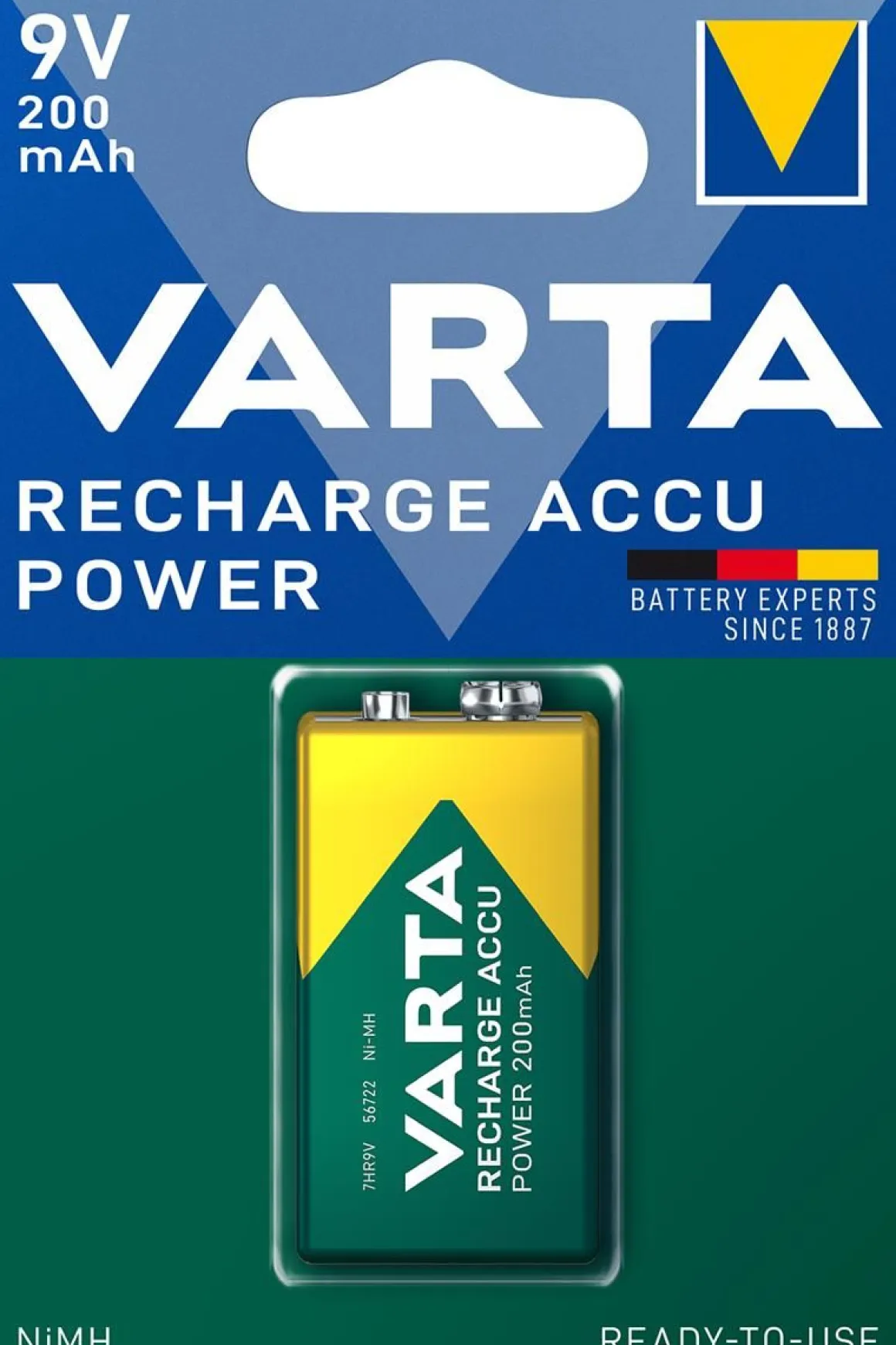 VARTA AKKUPARISTO POWER 9V 200MAH