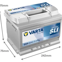 VARTA DYNAMIC SLI KÄYNNISTYSAKKU 60AH 242X175X175MM -/+ 540A