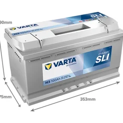 VARTA SILVER DYNAMIC KÄYNNISTYSAKKU 100AH 353X175X190M