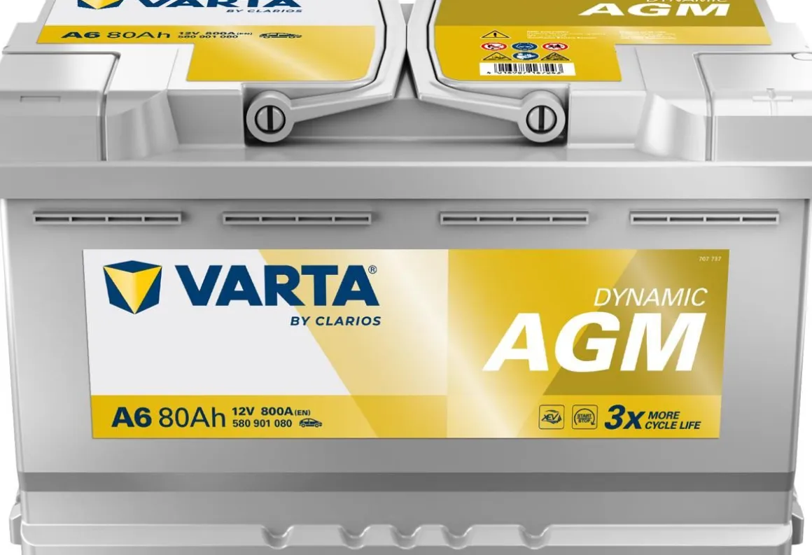 VARTA SILVER DYNAMIC KÄYNNISTYSAKKU AGM XEV 80AH 315X175X190MM -/+ 800A