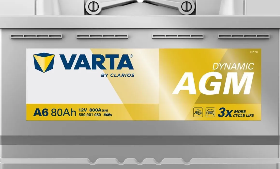 VARTA SILVER DYNAMIC KÄYNNISTYSAKKU AGM XEV 80AH 315X175X190MM -/+ 800A