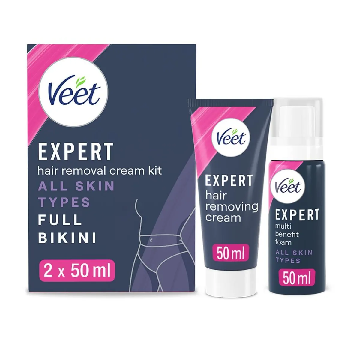 VEET EXPERT BIKINIALUEEN KARVANPOISTO 2X50ML 100 ML