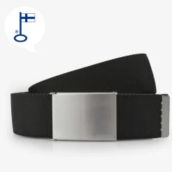 VENIZ CANVASVYÖ MUSTA JOUSTAVA 40MM, LENTOKONESOLJELLA
