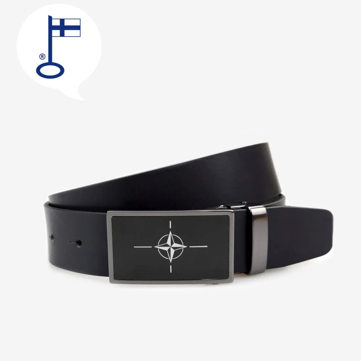 VENIZ MUSTA NAHKAVYÖ 35MM NATO-SOLJELLA 110CM