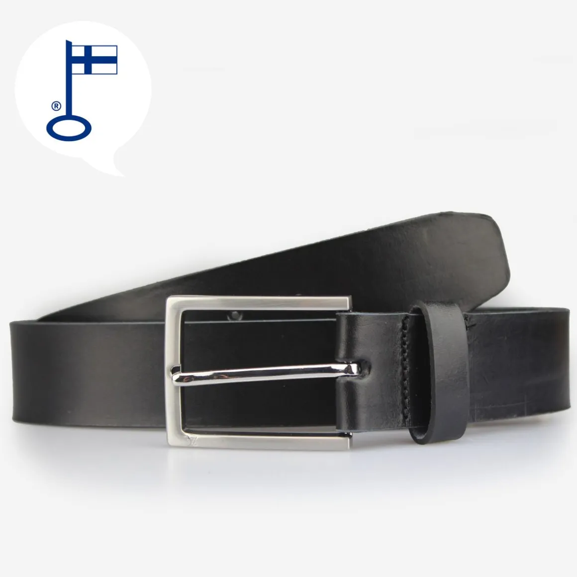 VENIZ XL-NAHKA FARKKUVYÖ 40MM MUSTA, HOPEASOLJELLA 135CM