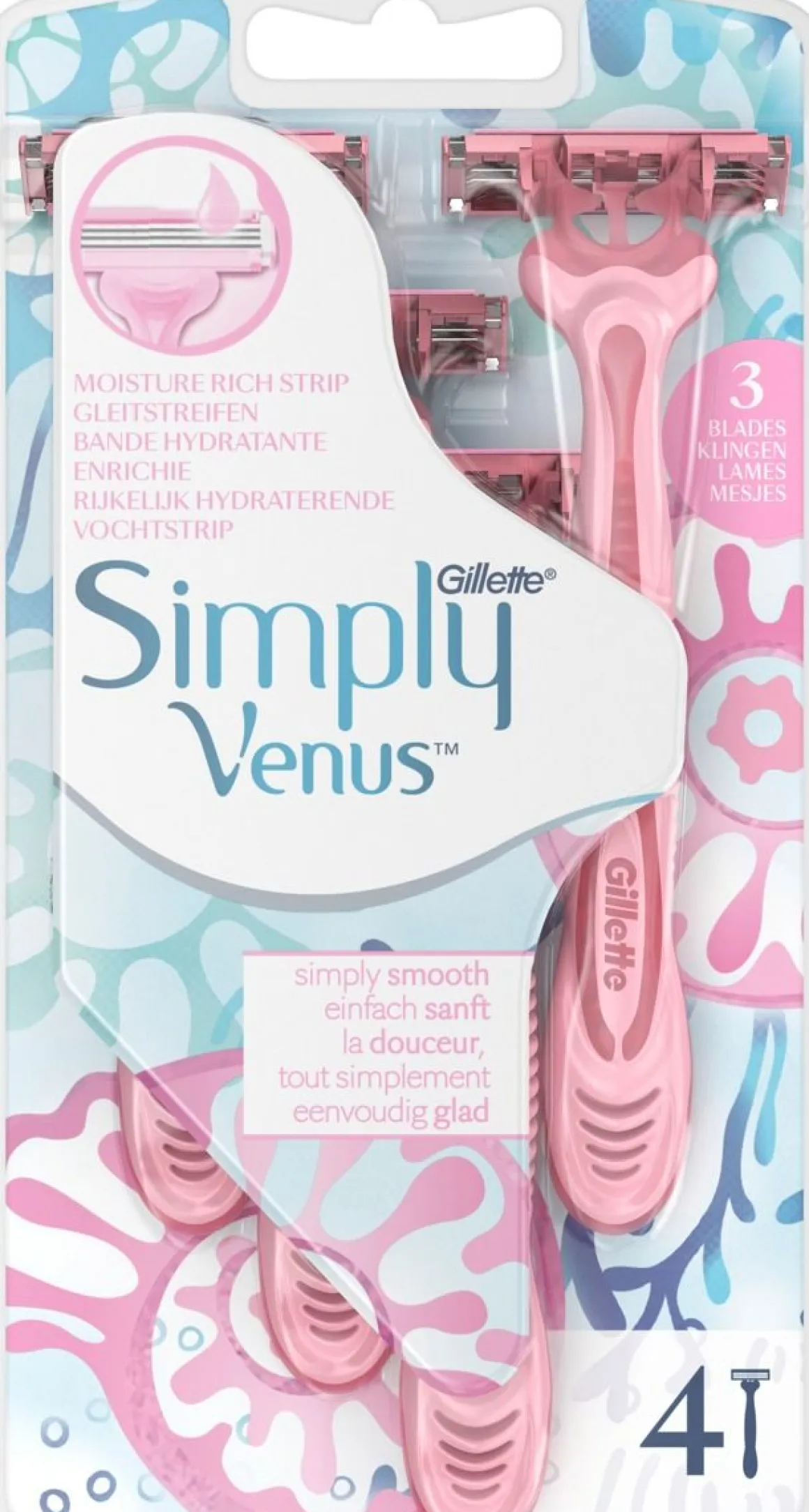 VENUS SIMPLY VENUS 3 VARATERÄT/4KPL 4 KPL