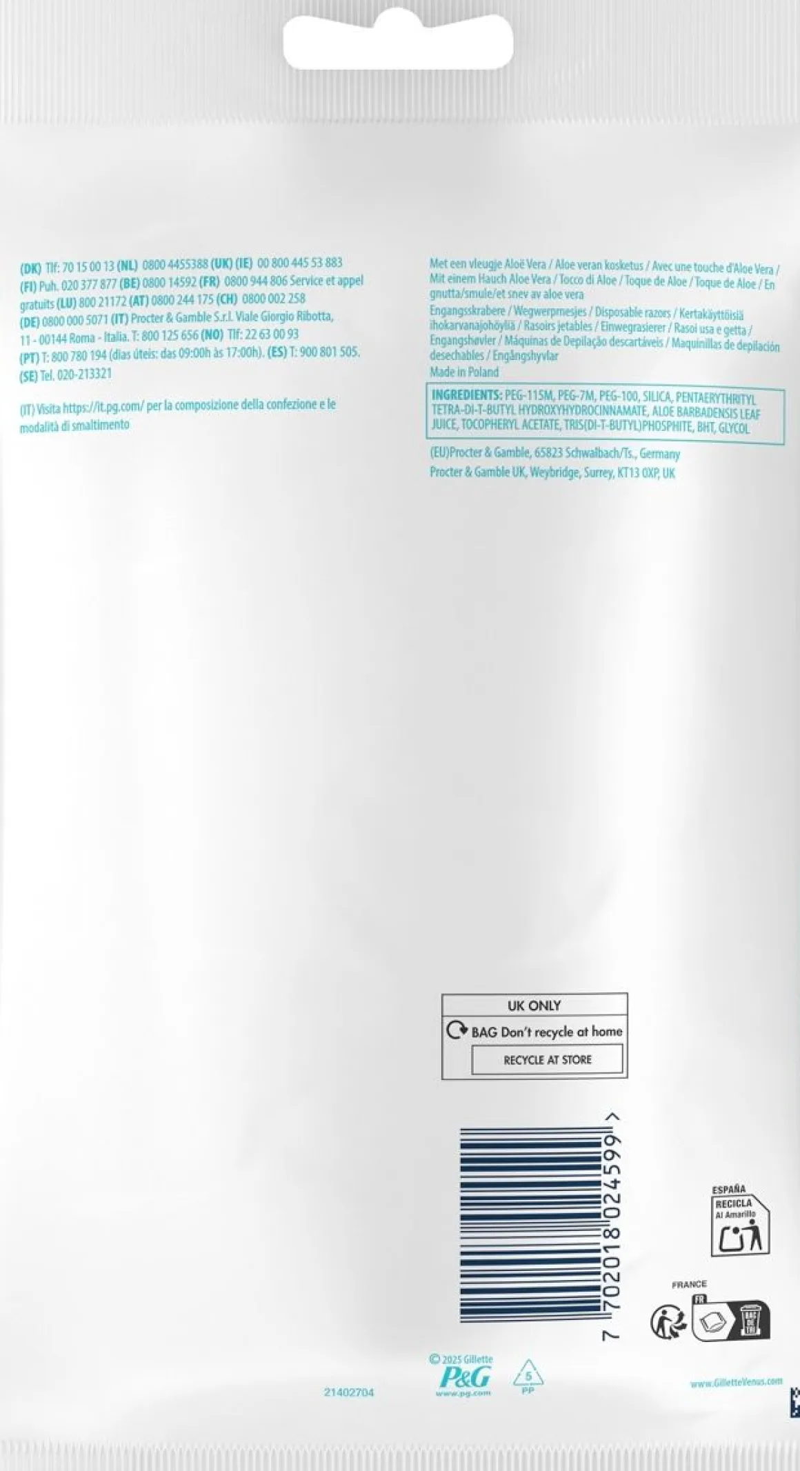 VENUS VARSITERÄT SIMPLY 2 - 8KPL 8 KPL