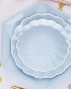 VERT DECOR PASTELLI PYÖREÄ LAUTANEN 6KPL 19 CM VAALEANSININEN