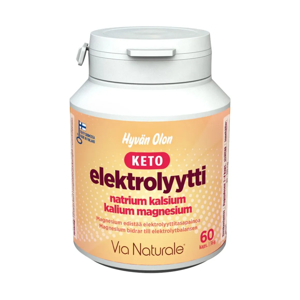 VIA NATURALE HYVÄN OLON KETO ELEKTROLYYTTI 60 KPL