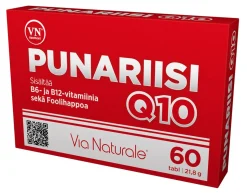 VIA NATURALE PUNARIISI Q10+B6, B12, FOOLIHAPPO 60 KPL