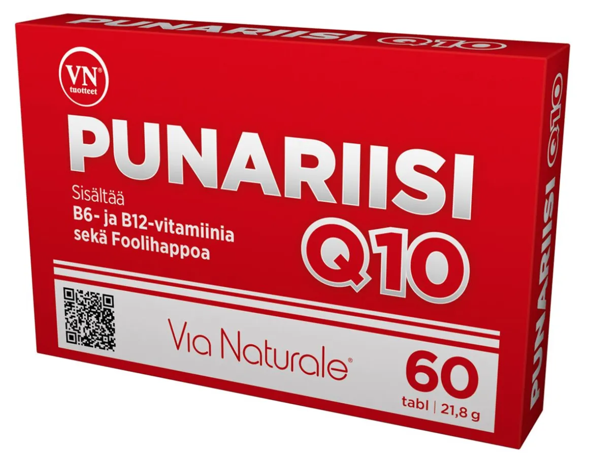 VIA NATURALE PUNARIISI Q10+B6, B12, FOOLIHAPPO 60 KPL