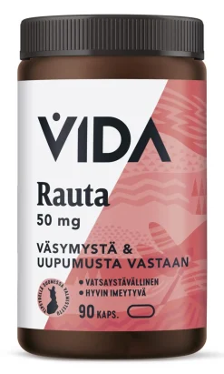 VIDA RAUTA 50MG PITKÄVAIKUTTEINEN 90 KPL