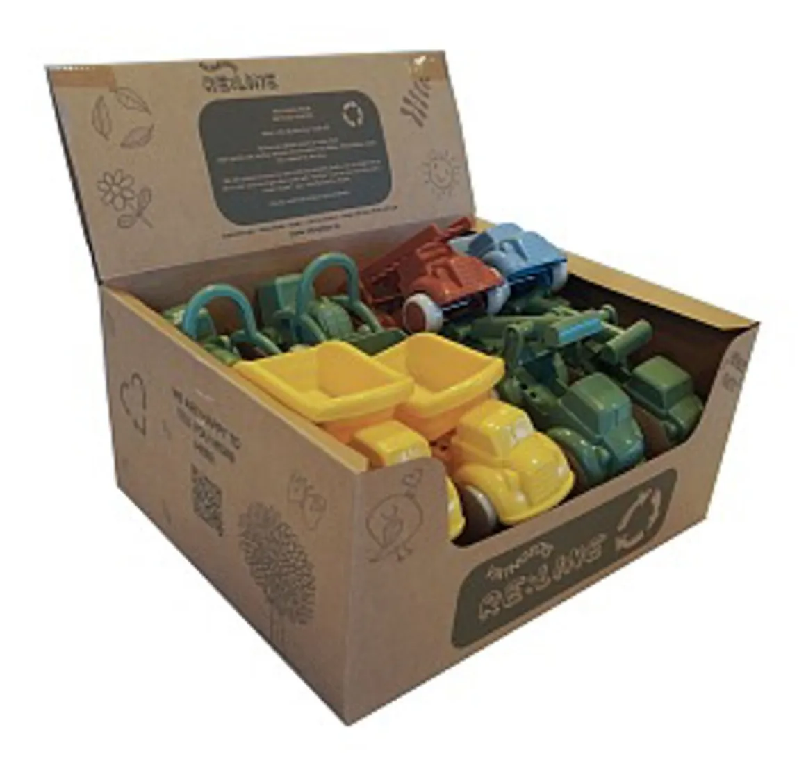 VIKINGTOYS RE-LINE RE-LINE MAXI TYÖKONEET, 5 ERILAISTA,14 CM
