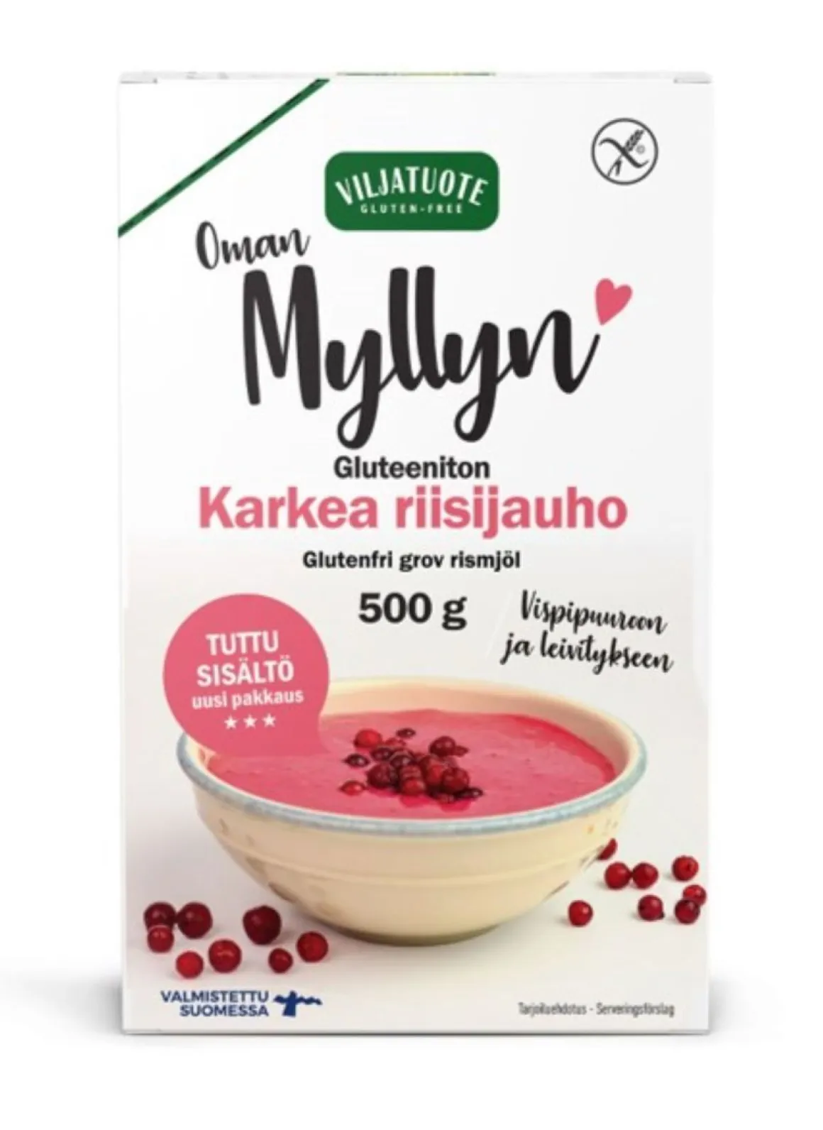 VILJATUOTE KARKEA RIISIJAUHO GTON 500 G