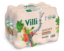 VILLI VICHY MANSIKKA-RAPARPERI 0,33 12-PACK KMP 3,96 L