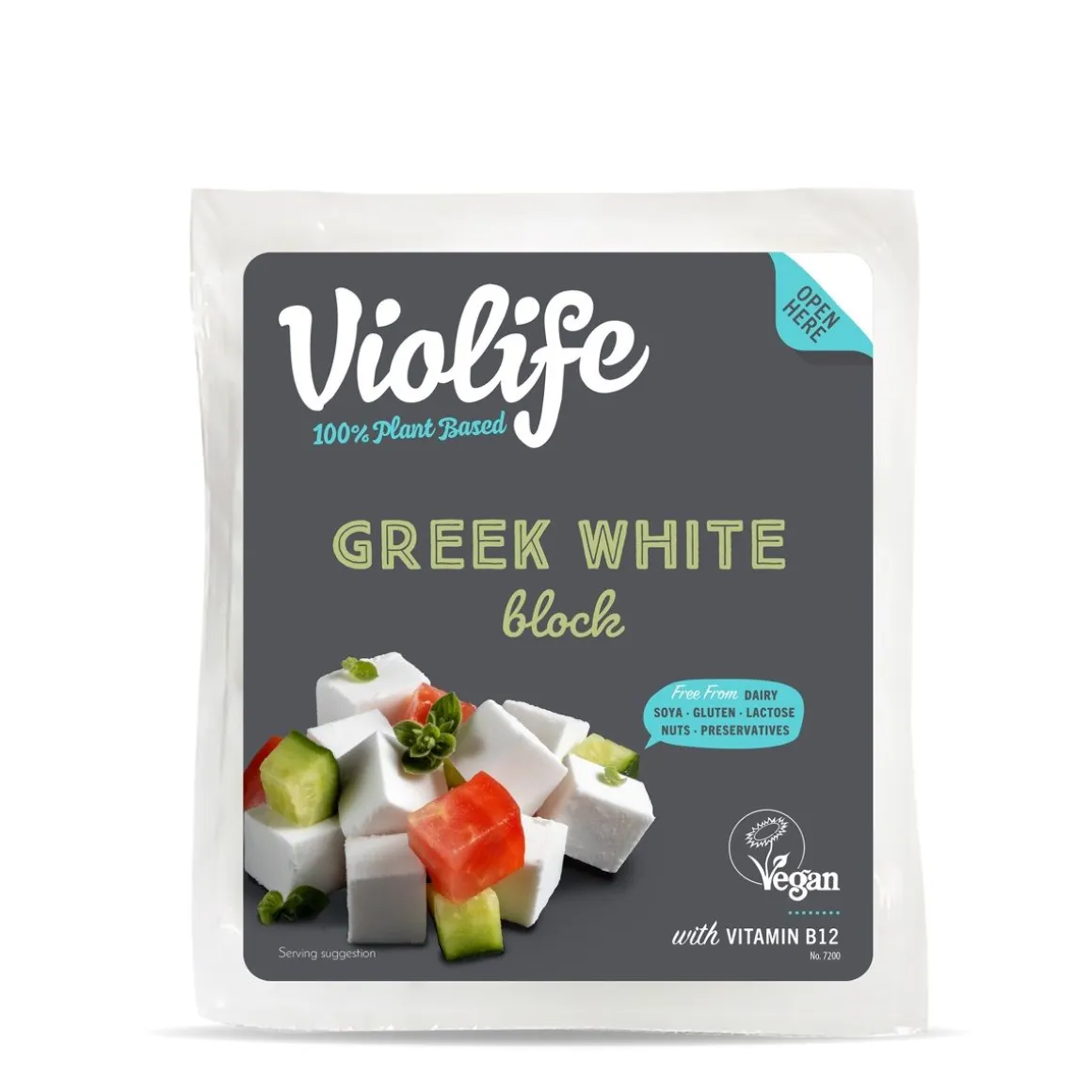 VIOLIFE 100% VEGAN BLOCK GREEK WHITE 200 G