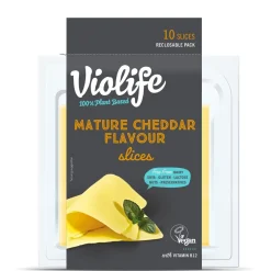 VIOLIFE 100% VEGAN SLICES MATURE CHEDDAR FLAVOUR 200 G