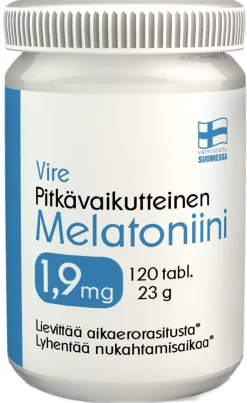 VIRE MELATONIINI 1,9MG PITKÄVAIKUTTEINEN 120 KPL
