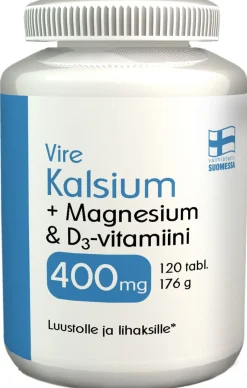 VIRE KALSIUM + MAGNESIUM & D-VITAMIINI 120 KPL