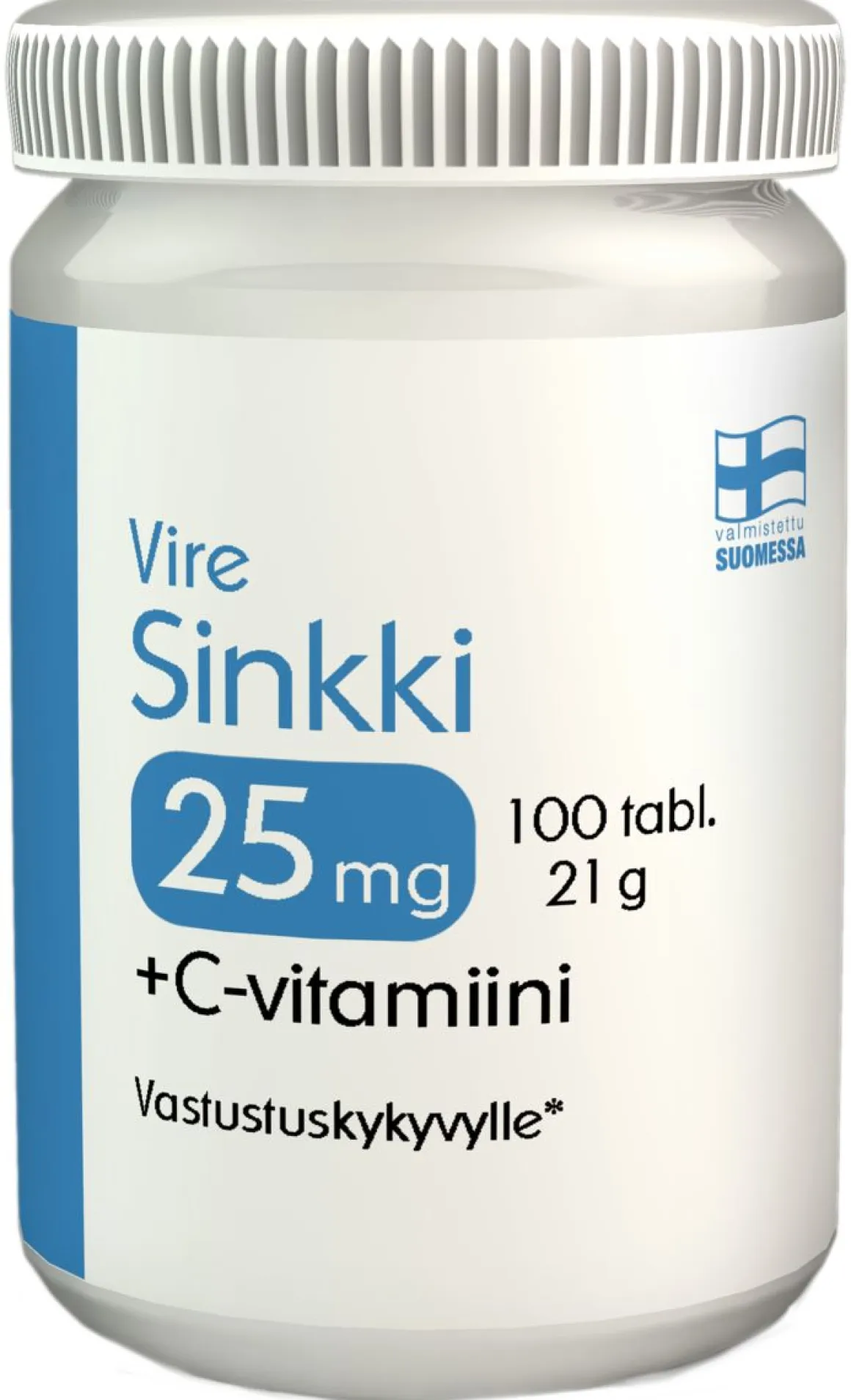 VIRE SINKKI 25MG + C-VITAMIINI 100 KPL