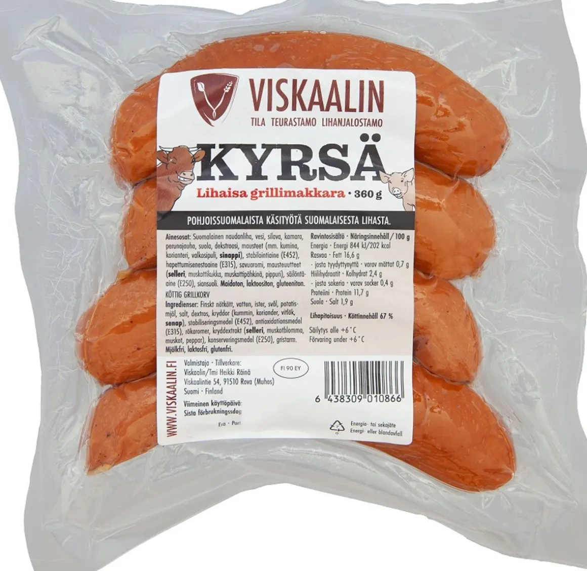 VISKAALIN KYRSÄ 360 G