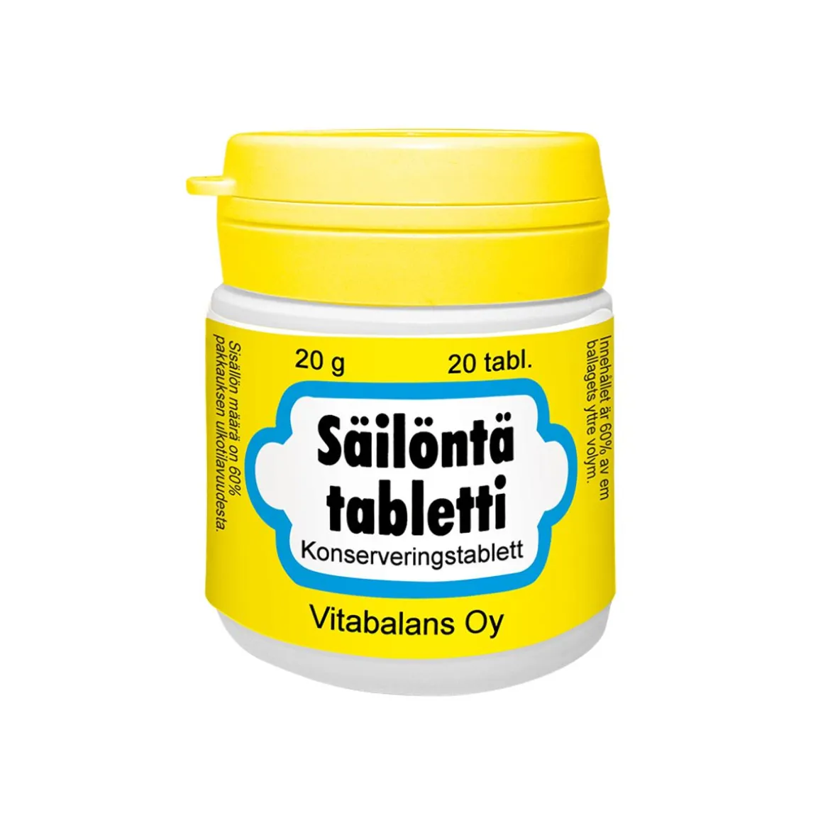 VITABALANS SÄILÖNTÄTABLETTI 20 KPL