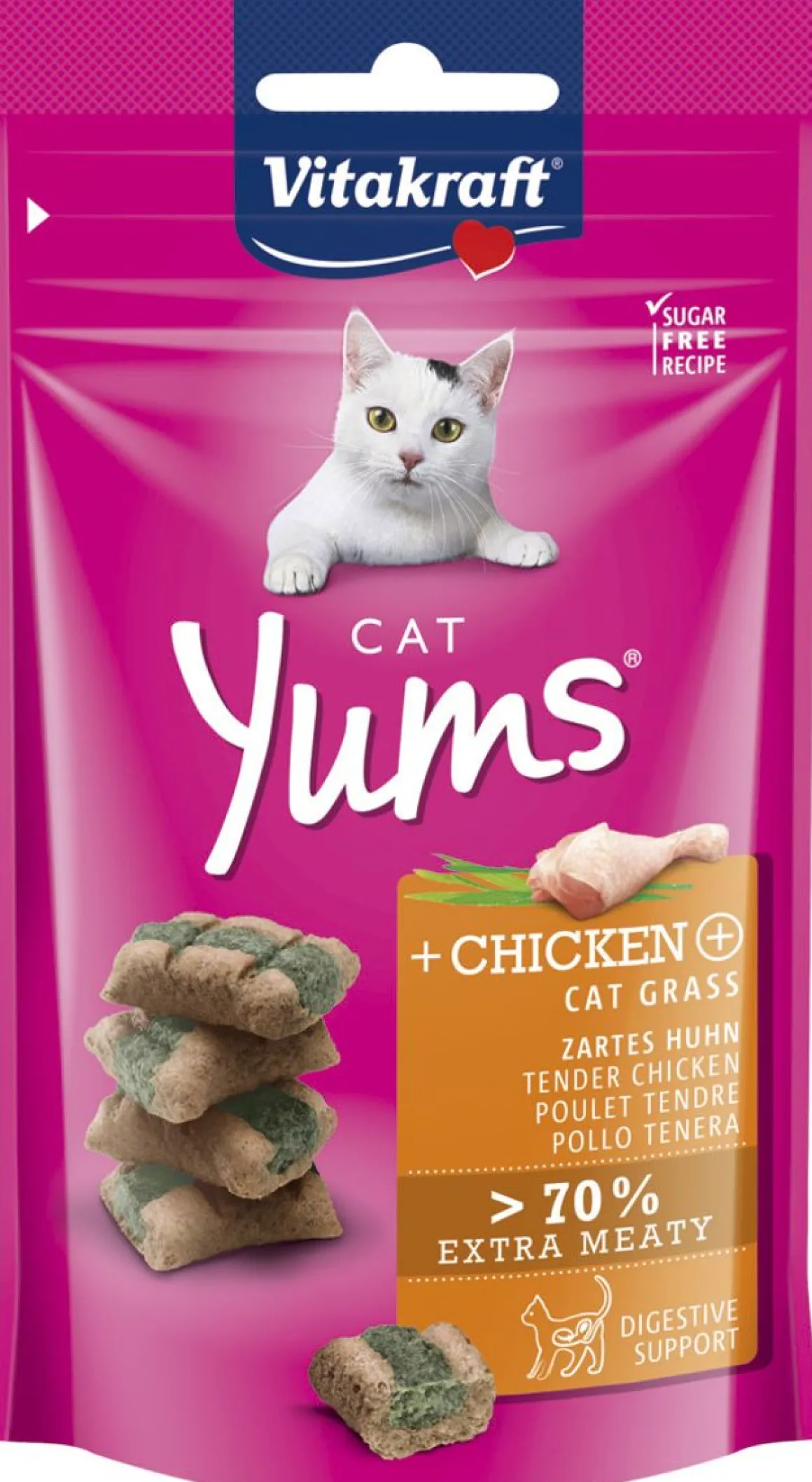 VITAKRAFT KISSAN MAKUPALA CAT YUMS KANA + KISSANRUOHO 40 G