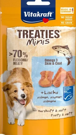 VITAKRAFT KOIRAN MAKUPALA TREATIES MINIS LOHI & OMEGA-3 MSC 48 G