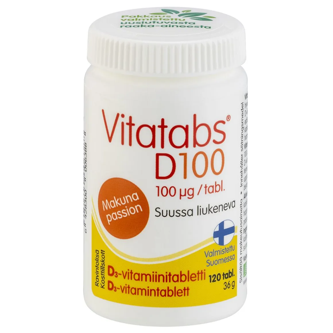 VITATABS D100 SUUSSA SULAVA PASSIONINMAK. 120 KPL