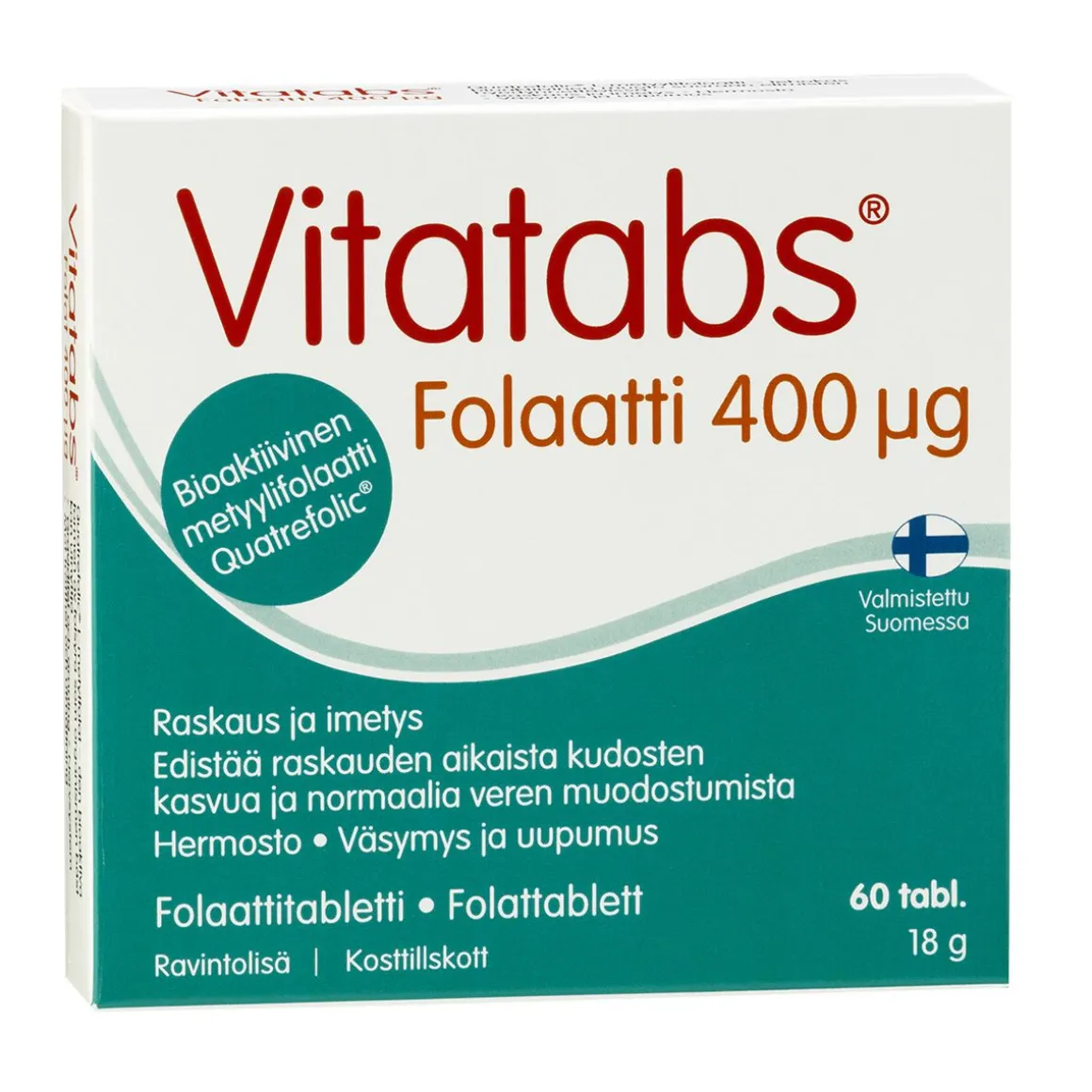 VITATABS FOLAATTI 400MIKROGR. 60 KPL