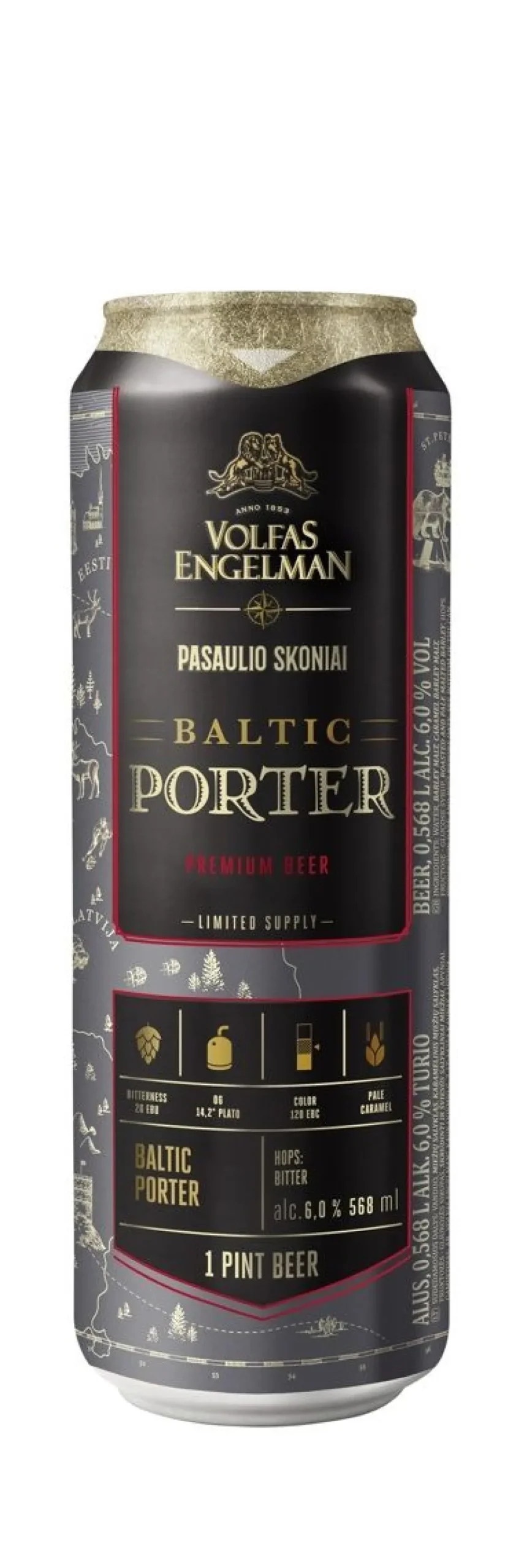 VOLFAS ENGELMAN BALTIC PORTER 6% TLK 568 ML