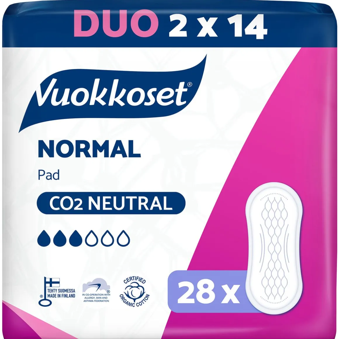 VUOKKOSET SLIM 2X14 DUO NORMAL 28 KPL