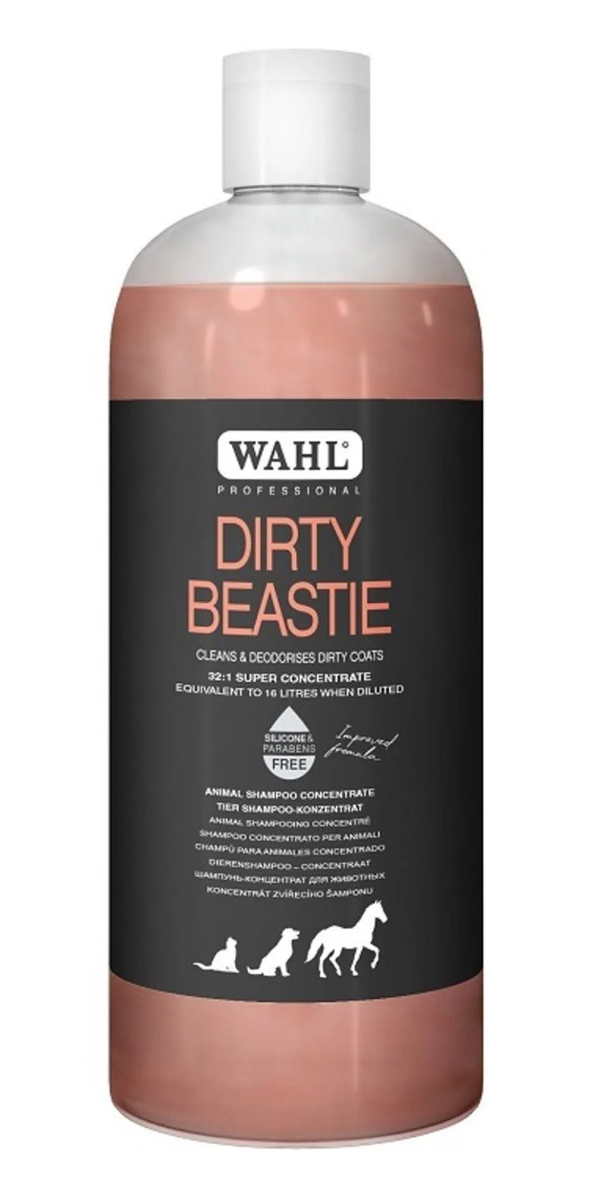 WAHL DIRTY BEASTIE SYVÄPUHDISTAVA SHAMPOOTIIVISTE 500 ML