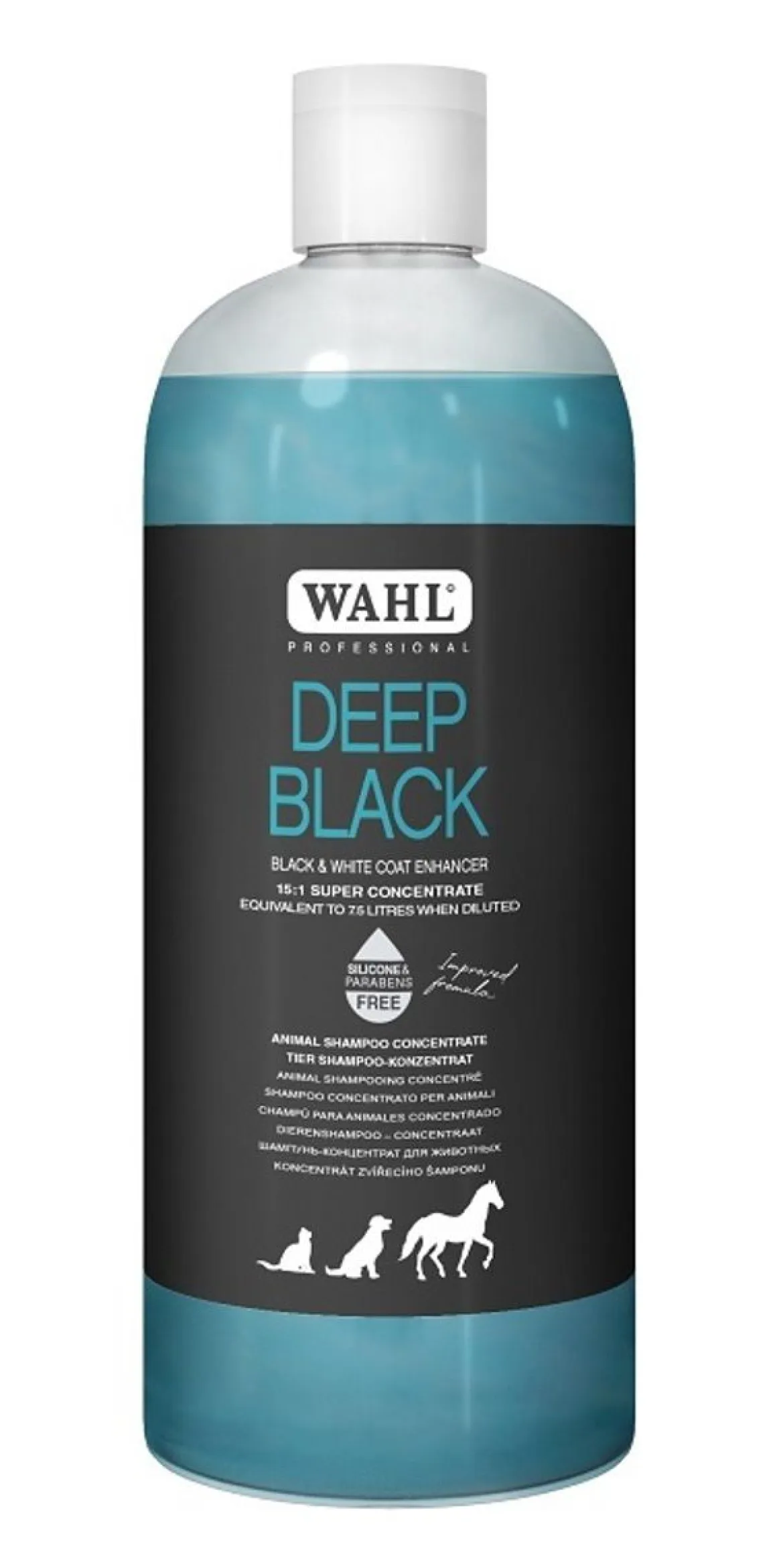 WAHL DEEP BLACK SHAMPOOTIIVISTE TUMMILLE HEVOSILLE 500 ML