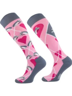 WAHLSTEN RATSASTUSSUKAT PUUVILLAA HOBBY HORSE 31-34 PINKKI