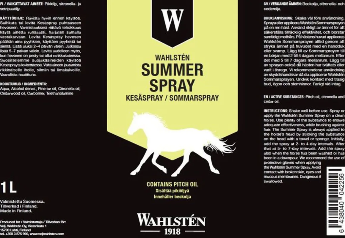 WAHLSTEN W-KESÄSPRAY PLUS 1L