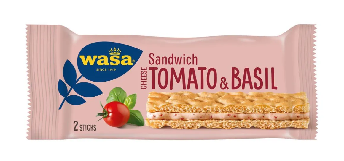 WASA SANDWICH TUOREJUUSTO, TOMAATTI & BASILIKA 40 G