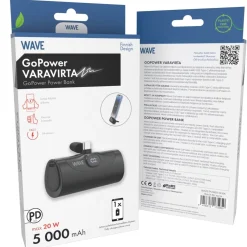 WAVE GOPOWER LISÄVIRTA 5000MAH MUSTA