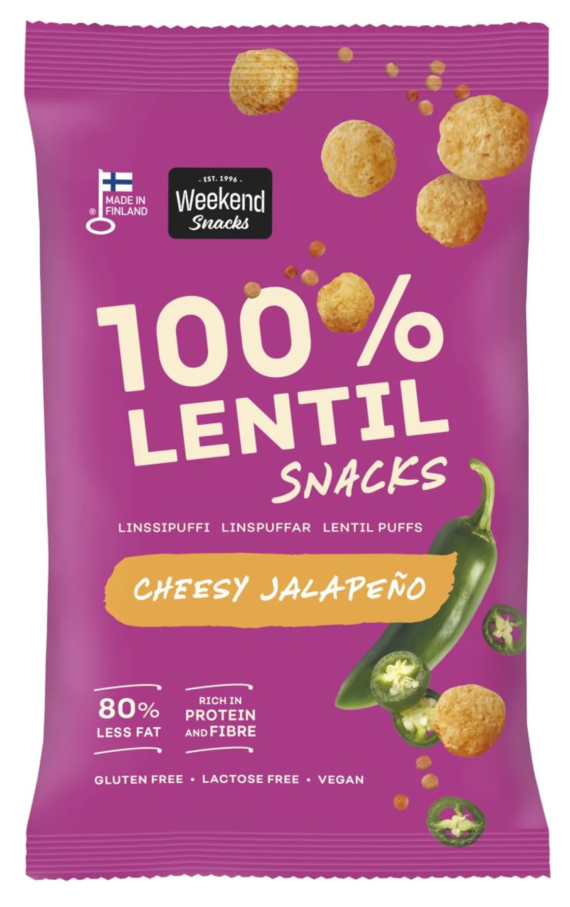 WEEKEND LINSSI SNACKS JUUSTO JALAPENO 45 G