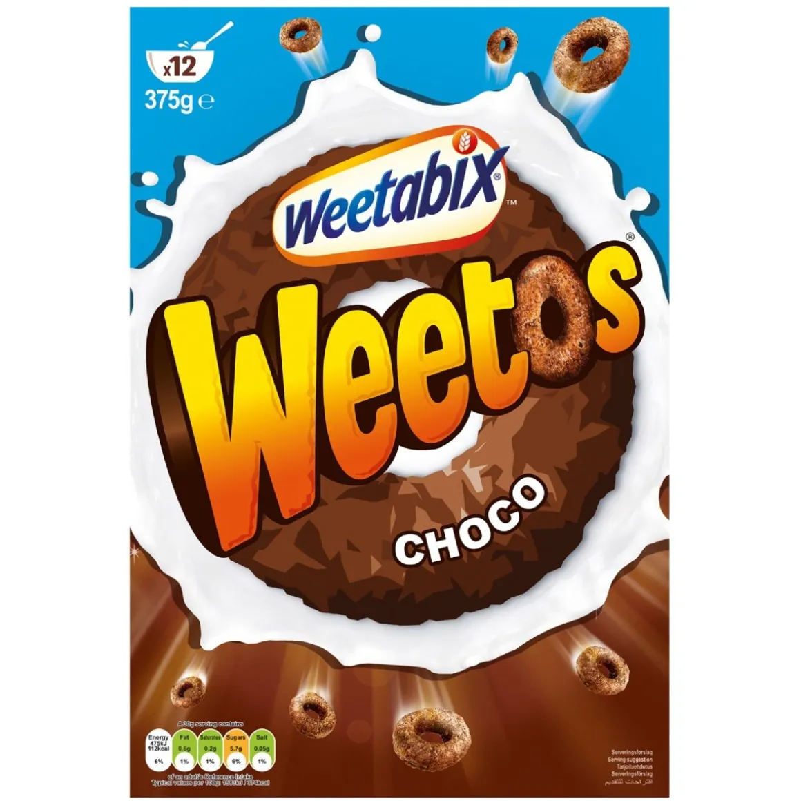 WEETABIX WEETOS SUKLAAVEHNÄMUROT 375 G